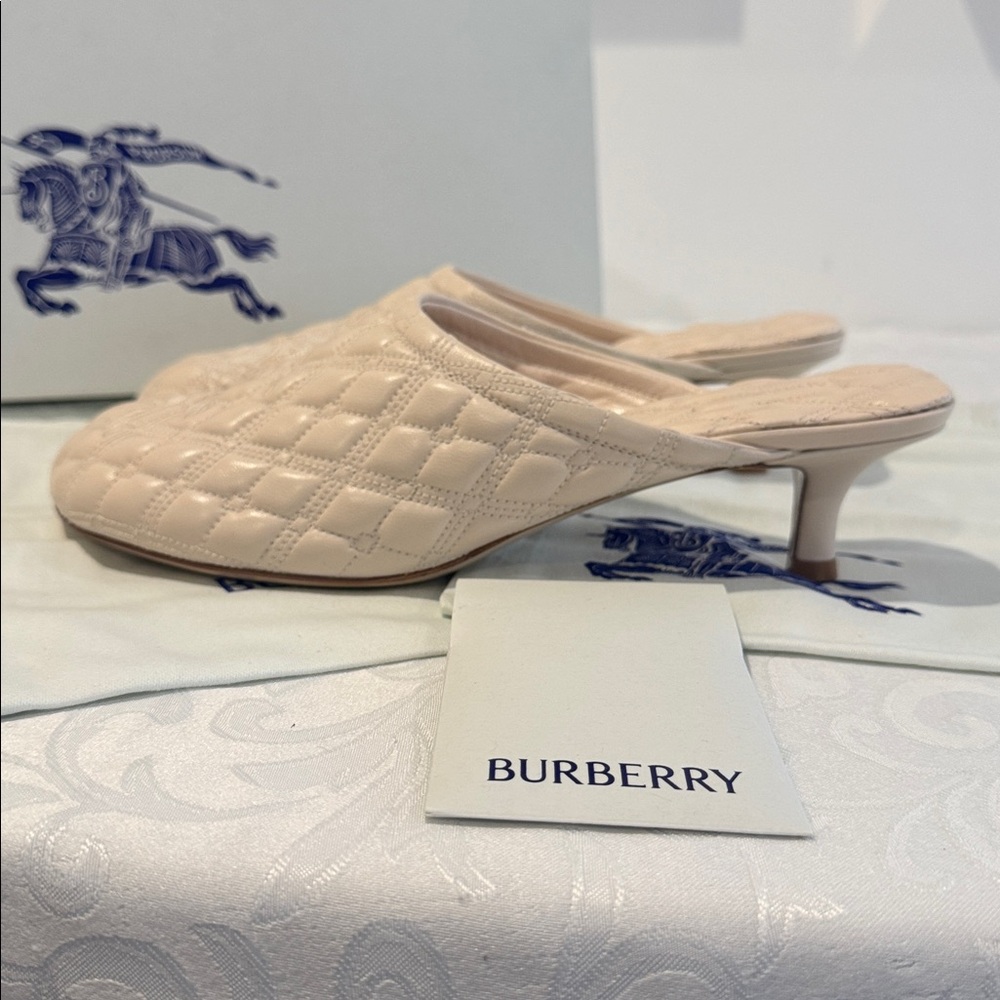 Burberry EKD Kitten Heel Mule. Ladies 8-8.5. Eu 39 - Picture 7 of 16